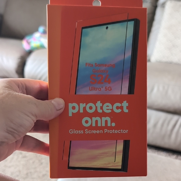 Orange ONN Glass Screen Protector for Samsung Galaxy S24 Ultra 5G - Picture 1 of 2